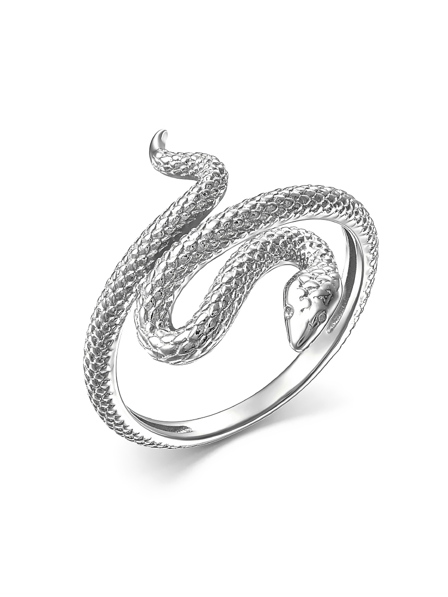 Кольцо серебряная змейка Санлайт